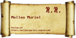 Melles Muriel névjegykártya